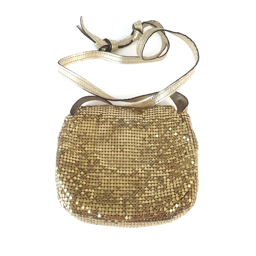 Whiting and Davis Gold Mesh Night Bag, Like New, Vintage - Picture 3 of 16